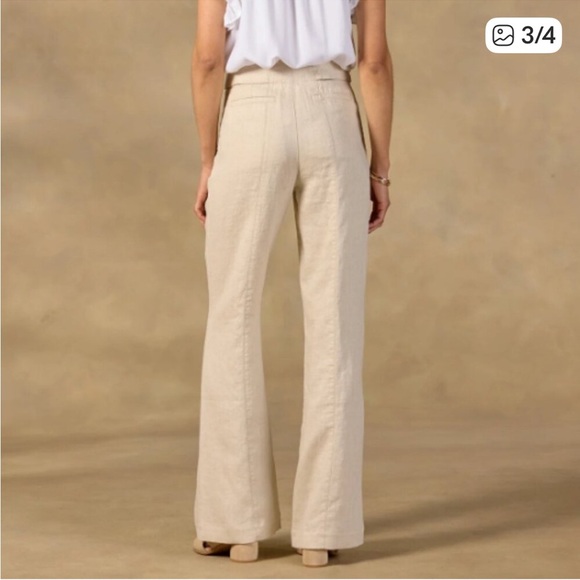 Sundance Renata Linen Trousers in Flax, NWT, 14P - Picture 2 of 7